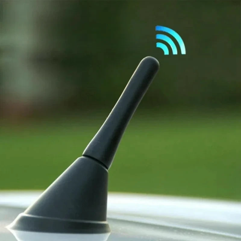 Antenne Aileron De Requin Noire Pour Voiture - Compatible Modèles 2016-2018 - Matériau ABS Résistant Aux Intempéries - Installation Facile Par Vissage